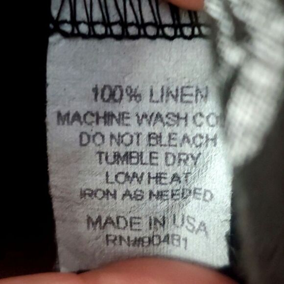 ALY WEAR Vintage Linen Floral Dragonfly Button Down Womens Size Small Lagenlook - Picture 9 of 9